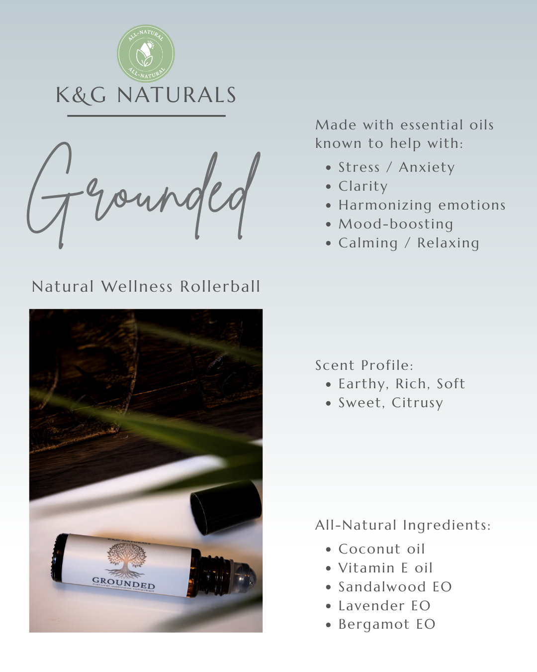 K&G Naturals Rollerballs - Wellness