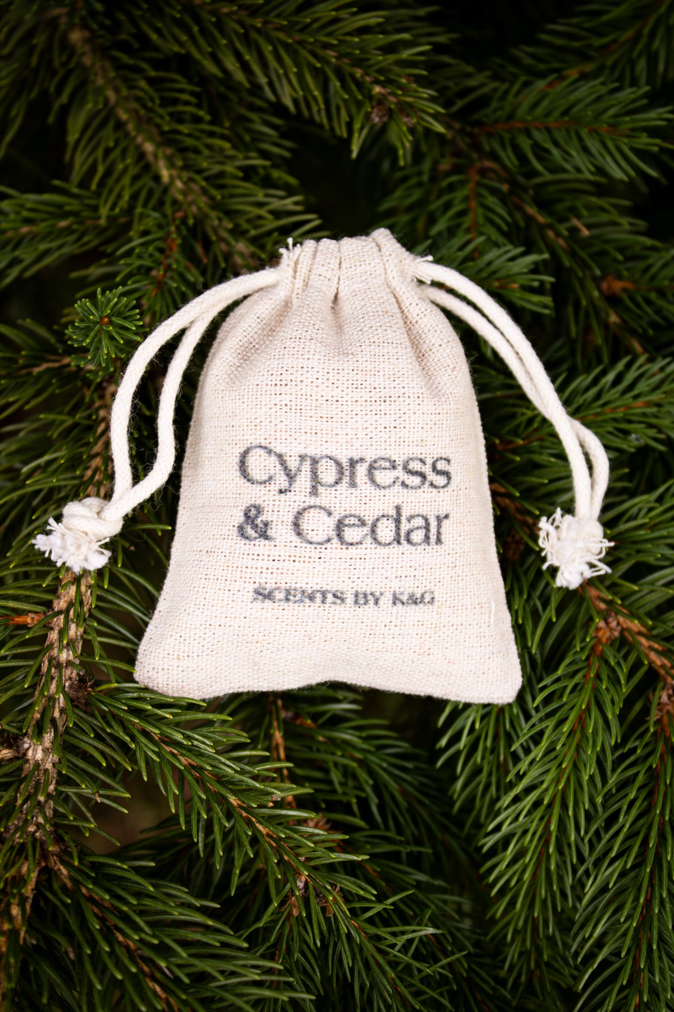 Cypress and Cedar scented sachet