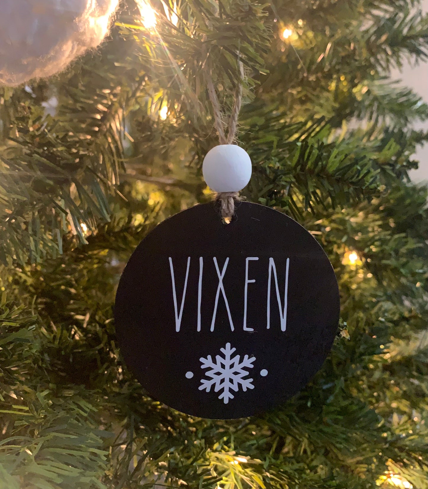 vixen-wood-christmas-ornament